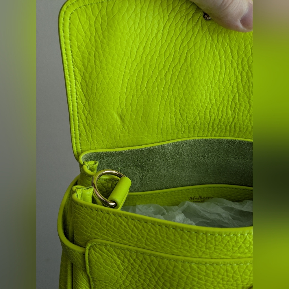 Mulberry Mini Alexa In Neon Yellow - Picture 14 of 16